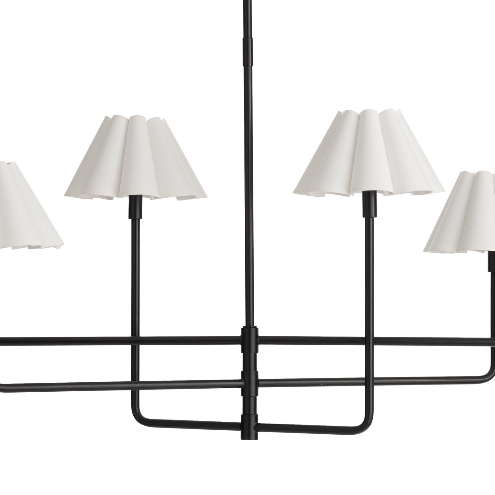 Polly Black Metal Chandelier with White Shade | Regina Andrew Detroit